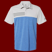 Men's Heathered Colorblocked 3-Stripes Polo