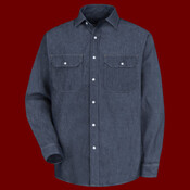 Men's Tall Deluxe Denim Long Sleeve Shirt