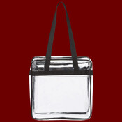 Clear Tote with Zippered Top