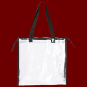Clear Zippered Tote with Full Gusset