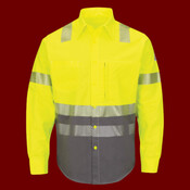 Men's Hi-Visibility Color Block Uniform Shirt - EXCEL FR® ComforTouch® - 7 oz.
