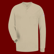 Men's Long Sleeve Tagless Henley Shirt