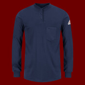 Women's Long Sleeve Tagless Henley Shirt