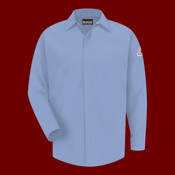 Men's Tall Concealed-Gripper Pocketless Work Shirt