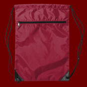 Zippered Drawstring Backpack