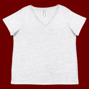 Women's Curvy Collection Fine Jersey V-Neck Tee