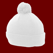 Knit Fold Over Pom-Pom Beanie