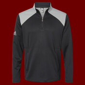 Men's Textured Mixed Media Quarter-Zip Pullover