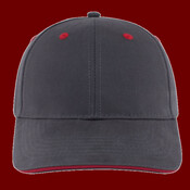 Brushed Twill Cap With Sandwich Bill