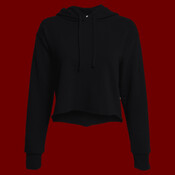 Women's Laguna Sueded Raw Edge Crop Hoodie Sweatshirt
