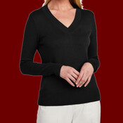 Women's Cotton Stretch V Neck Sweater
