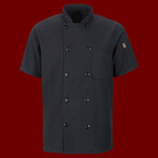 Mimix™ Short Sleeve Chef Coat with OilBlok