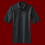 Heavyweight Cotton Pique Polo with Pocket