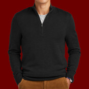 Washable Merino Birdseye 1/4 Zip Sweater