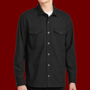 Long Sleeve Twill Overshirt