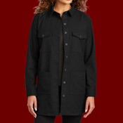 Women's Long Sleeve Twill Overshirt