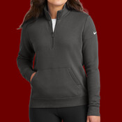 Women's Club Fleece Sleeve Swoosh 1/2 Zip