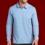 Oceanside Heather Long Sleeve Polo