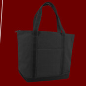 XL Zippered Cotton Canvas Resort Tote