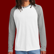Unisex Tri Blend Long Sleeve Colorblock Raglan