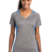 Ladies Heather Colorblock Contender ™ V Neck Tee