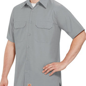 Men's Tall Ripstop Short Sleeve Work Shirt